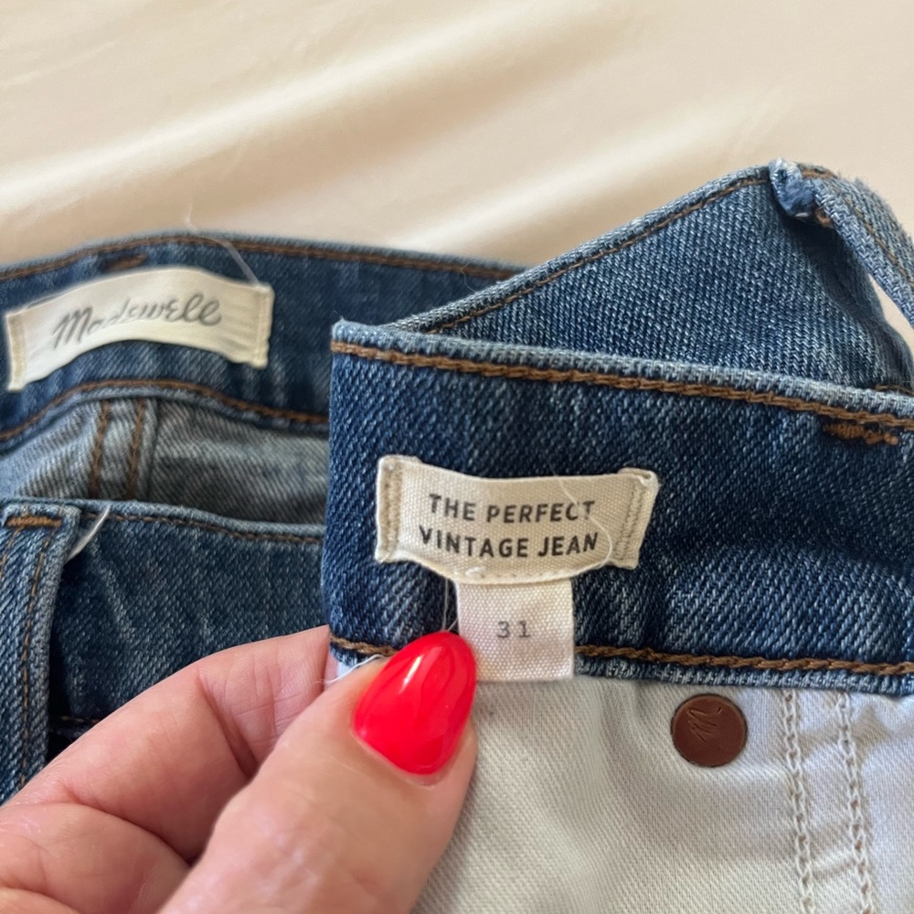 Madewell perfect vintage jeans. Like new!